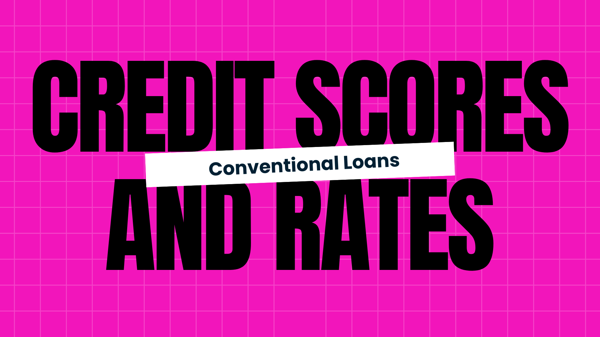 Conventional Credit Score and Rates